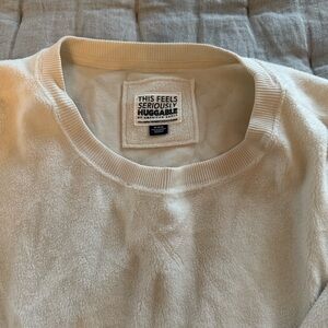 American Eagle Outfitters Soft Cream Crewneck Sweater